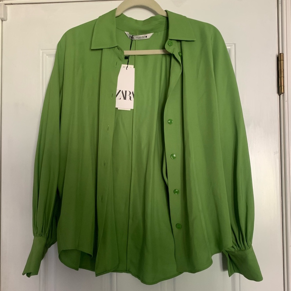Zara Batwing Sleeve Button Down Shirt - NWT